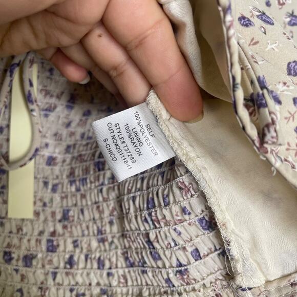 Blush Womens Top Size S Brown Floral Long Sleeve Cropped Casual Blouse - Picture 5 of 11